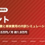 ダイハツタントの年間維持費と車検費用の内訳を示した図解画像。試算値で年間約22.5万円、月あたり約1.9万円。