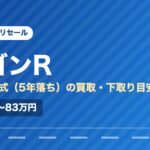 スズキワゴンR（2021年式・5年落ち）の買取相場と下取り価格の目安を示した図解画像。試算値で約61万〜83万円。